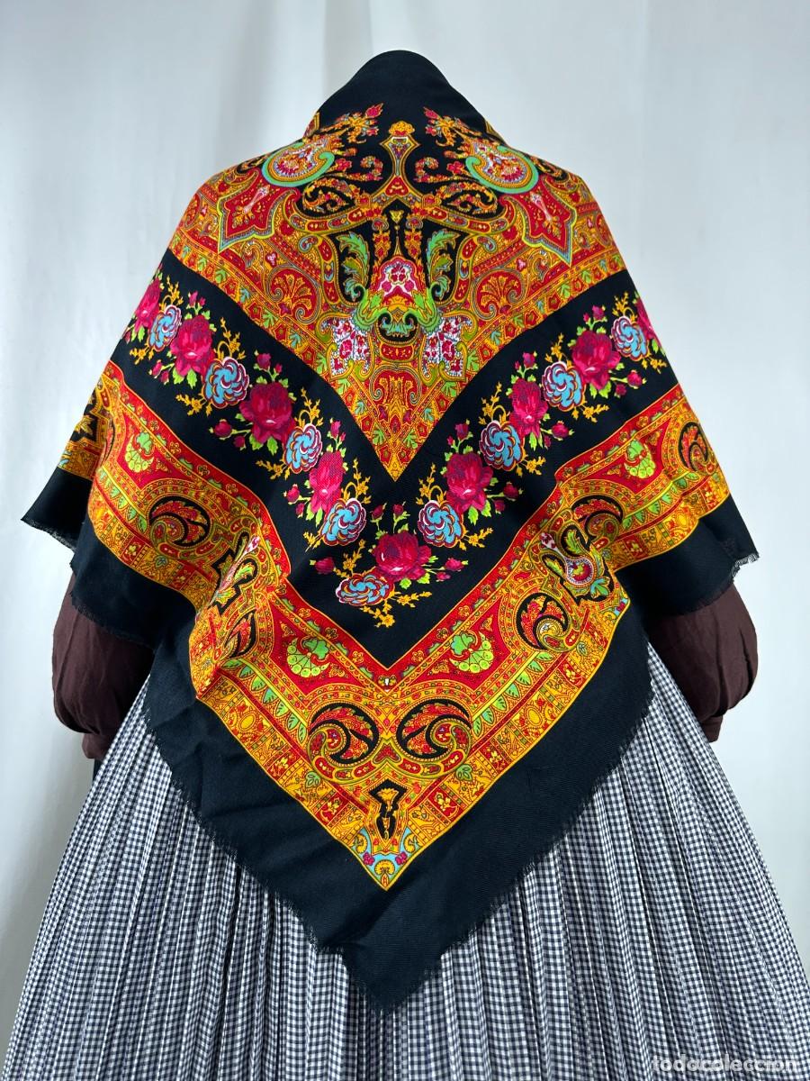 Antig&uuml;edades: GRAN PA&Ntilde;UELO ESTAMPADO. 160 CM - Foto 1