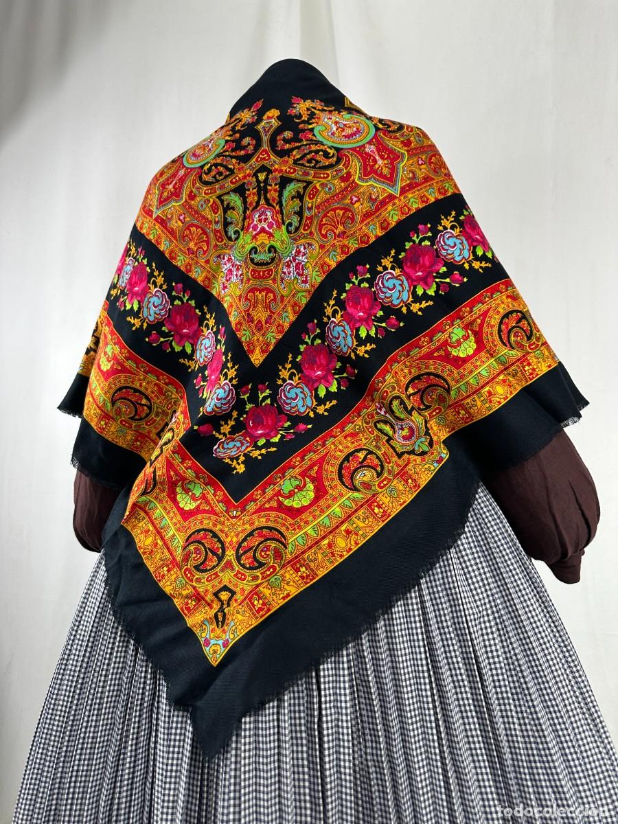Antig&uuml;edades: GRAN PA&Ntilde;UELO ESTAMPADO. 160 CM - Foto 13