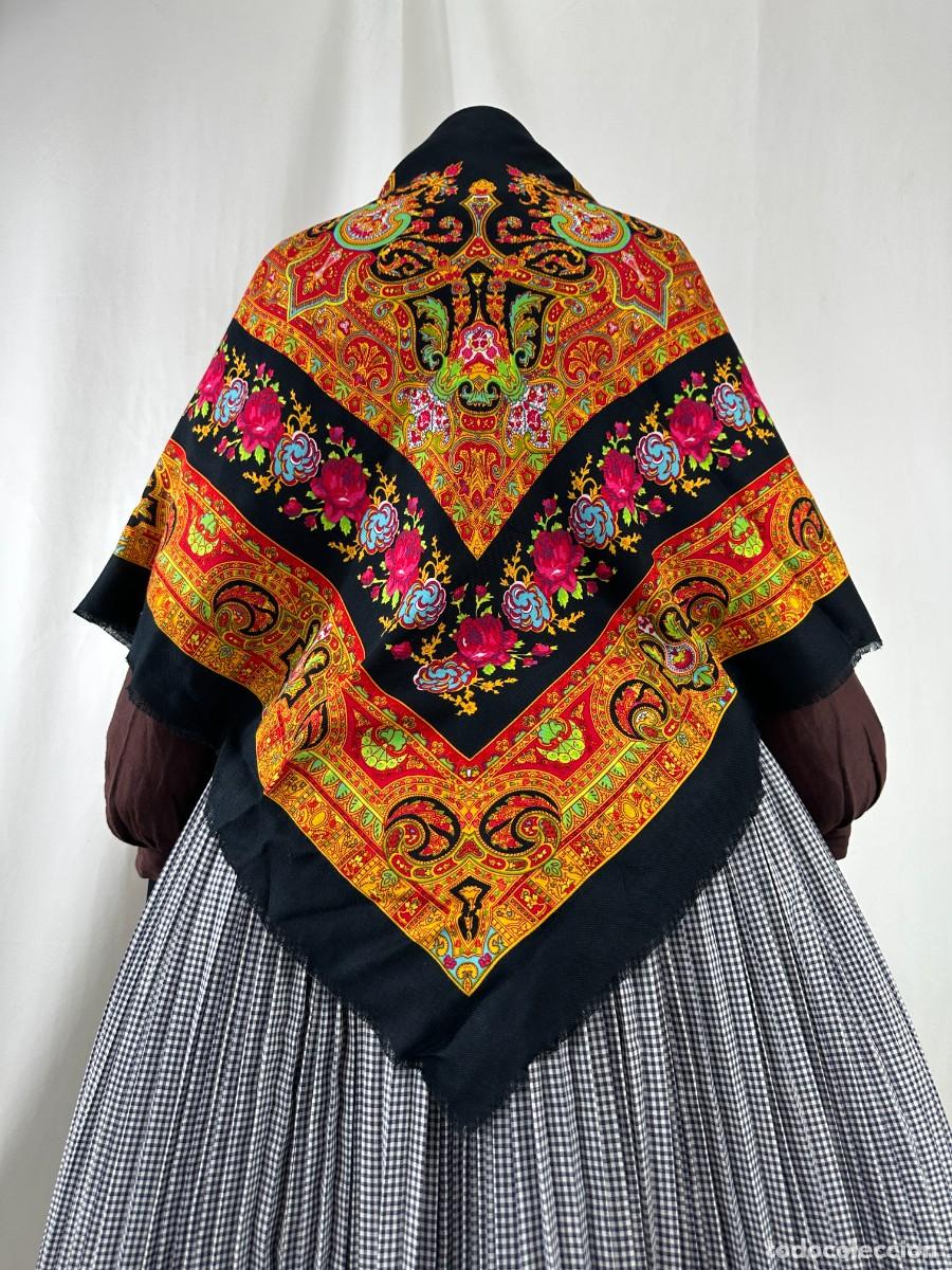 Antig&uuml;edades: GRAN PA&Ntilde;UELO ESTAMPADO. 160 CM - Foto 14