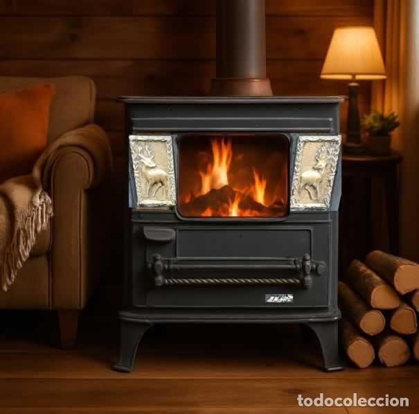 Antig&uuml;edades: Chimenea insert de hierro fundido de la marca &rdquo;ESTUFAS SASAM - Foto 1