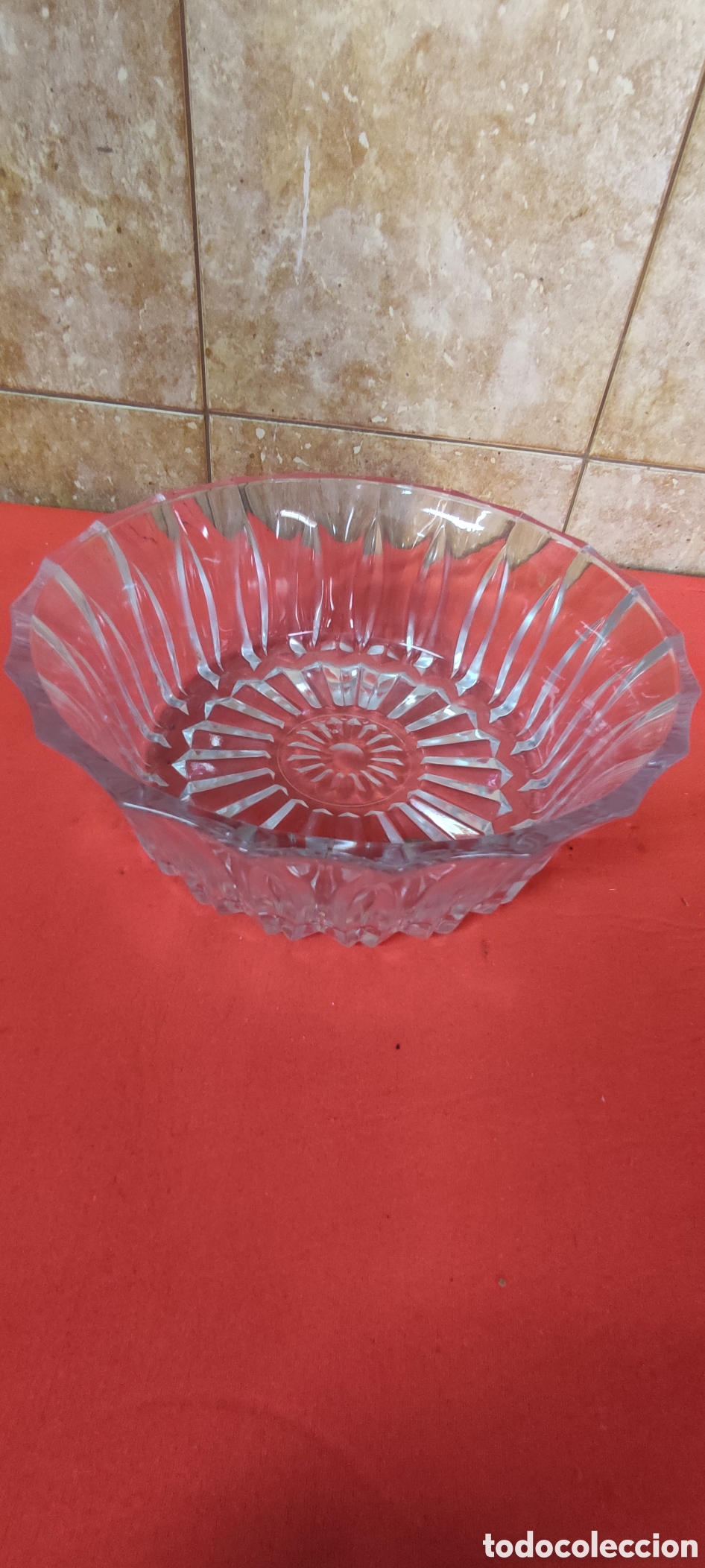 Antig&uuml;edades: Cuenco de cristal tallado - Foto 2