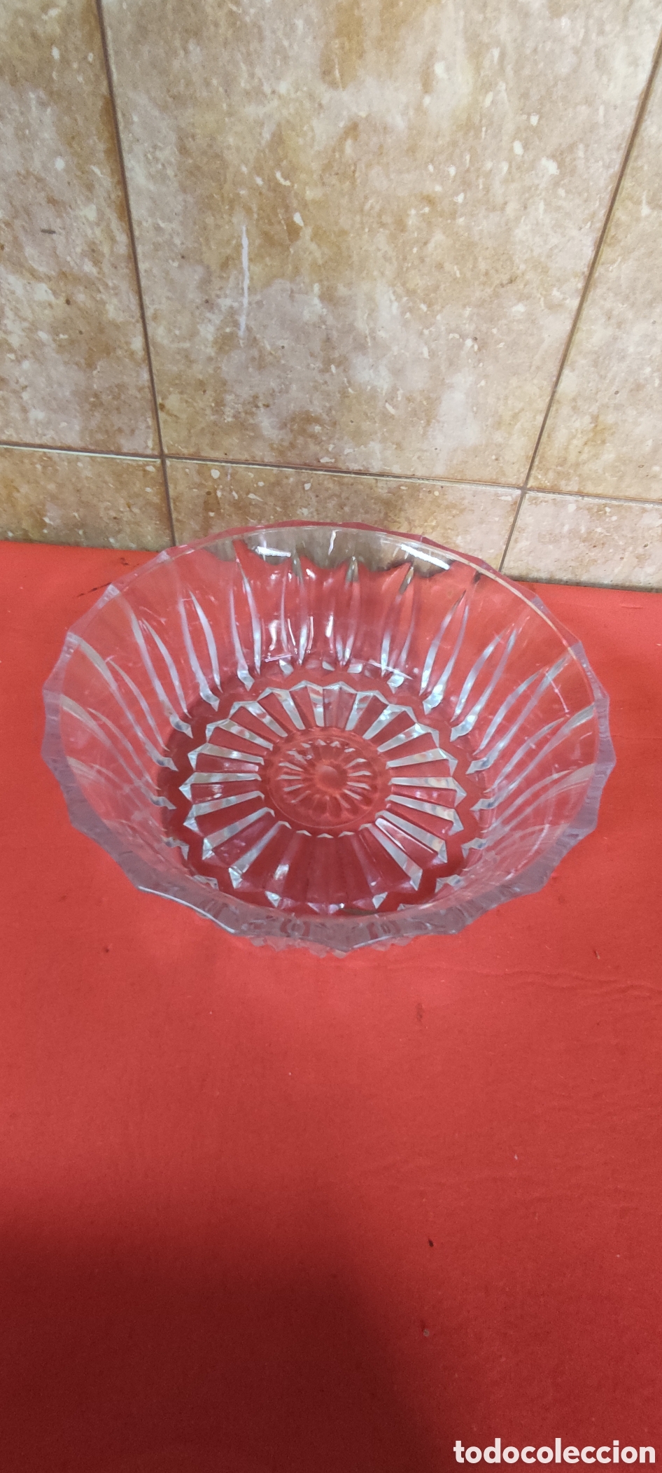 Antig&uuml;edades: Cuenco de cristal tallado - Foto 5