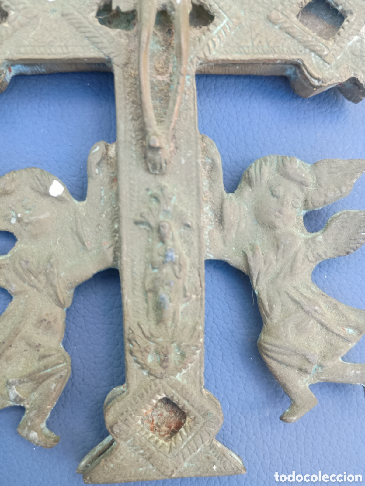 Antig&uuml;edades: Cruz Caravaca bronce - Foto 7