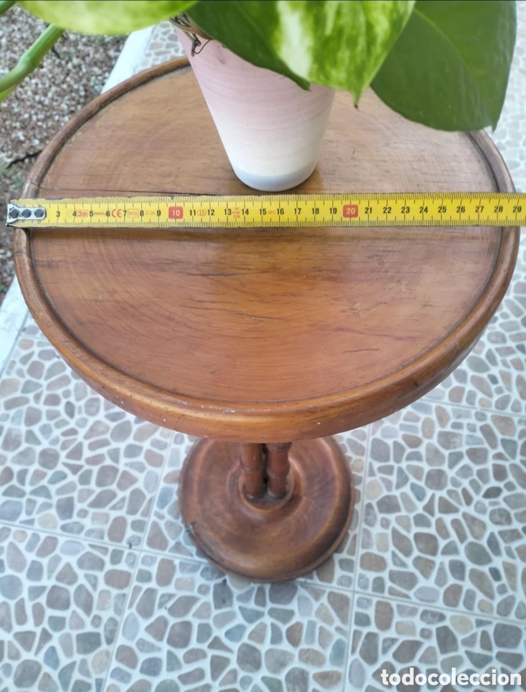 Antig&uuml;edades: Pedestal antiguo de madera - Foto 2