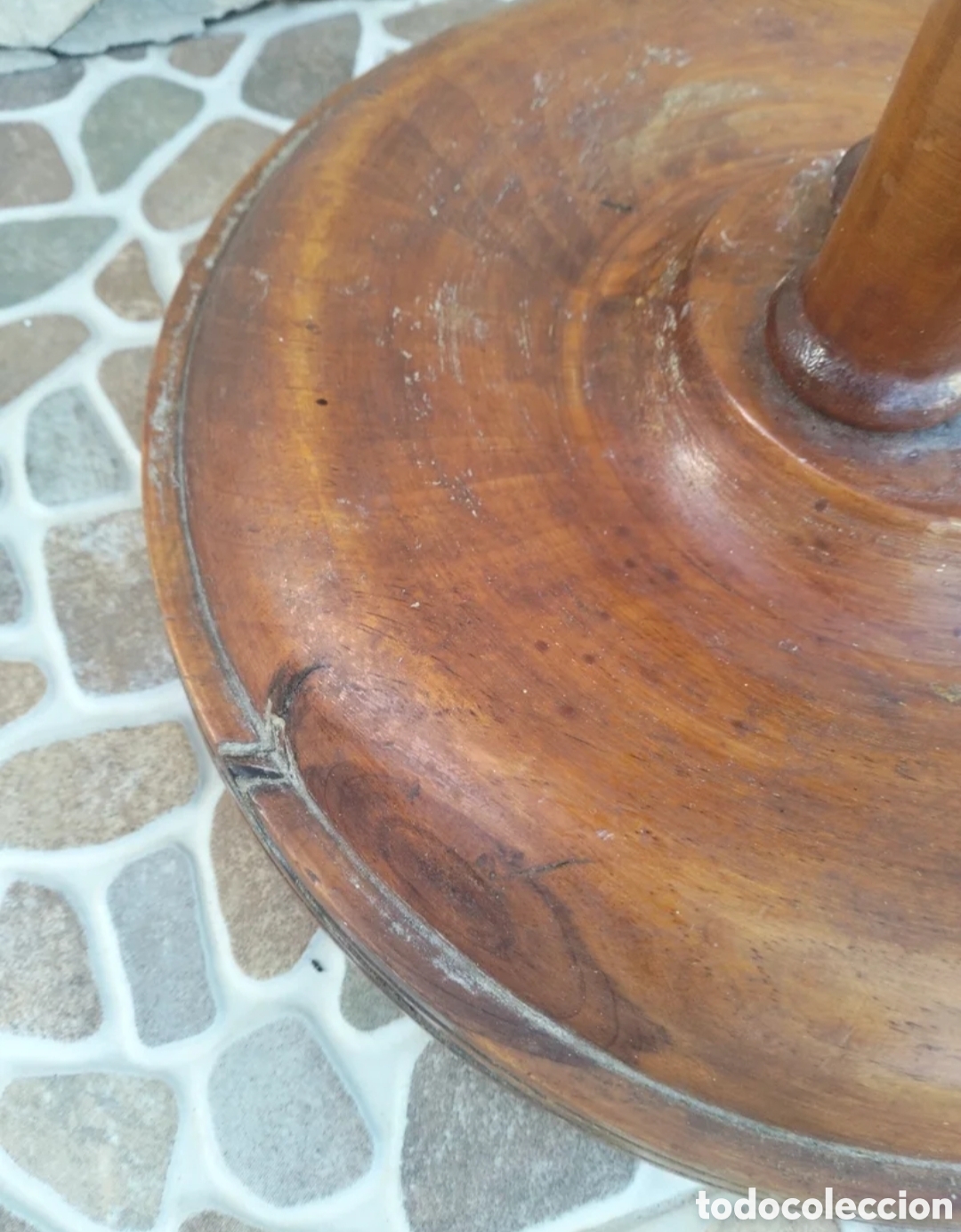 Antig&uuml;edades: Pedestal antiguo de madera - Foto 6