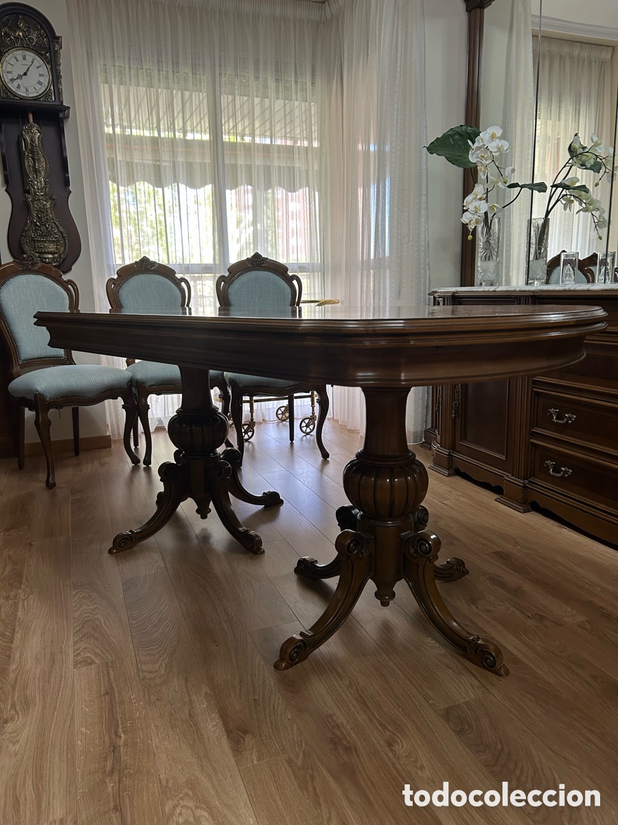 Antig&uuml;edades: Mesa de comedor de madera maciza - Foto 2