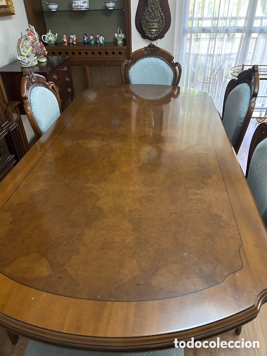 Antig&uuml;edades: Mesa de comedor de madera maciza - Foto 4