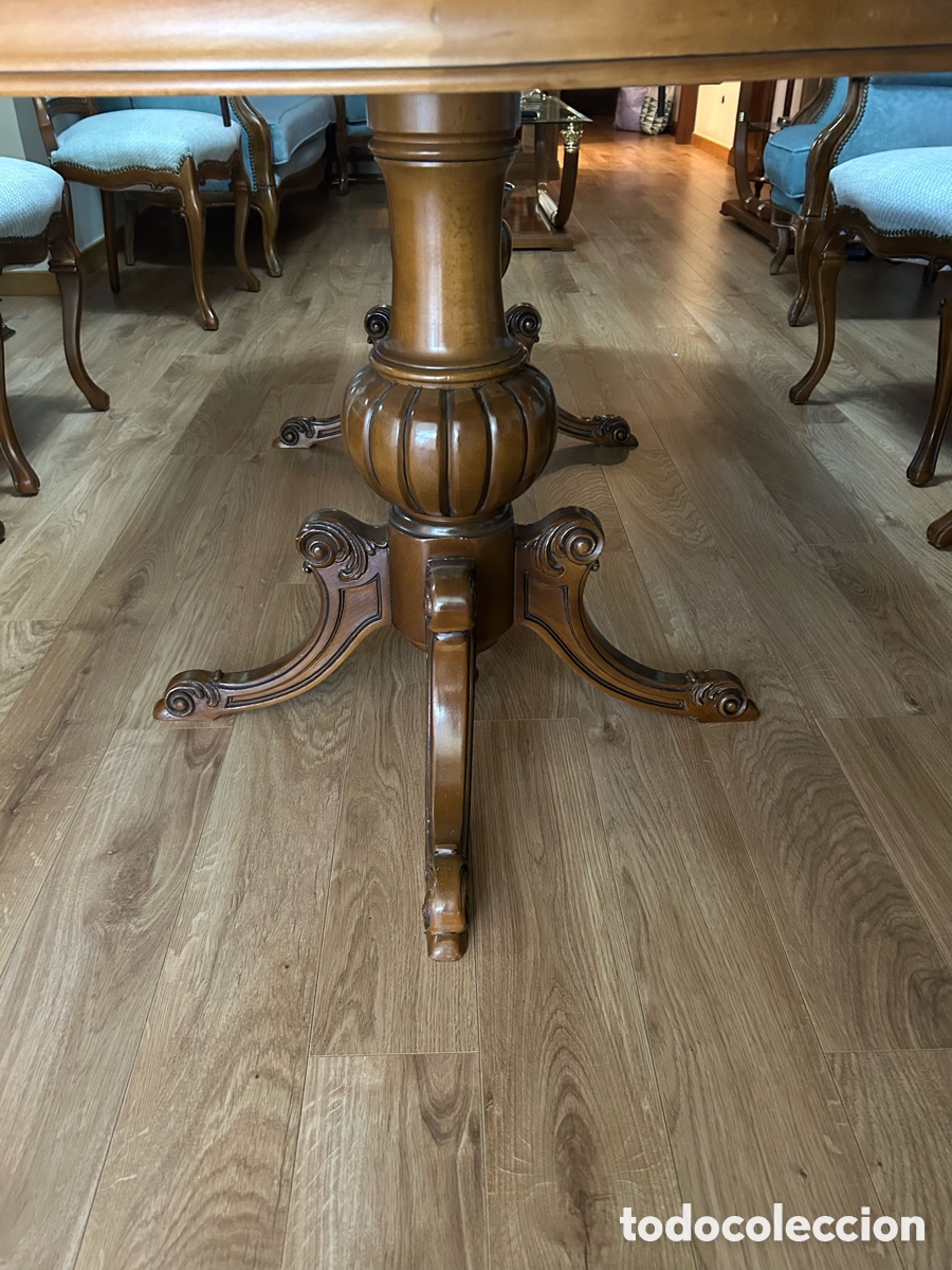 Antig&uuml;edades: Mesa de comedor de madera maciza - Foto 5