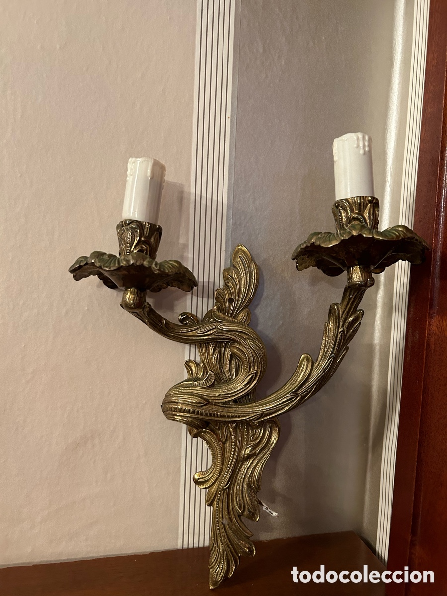 Antig&uuml;edades: Apliques de bronce antiguos. - Foto 1