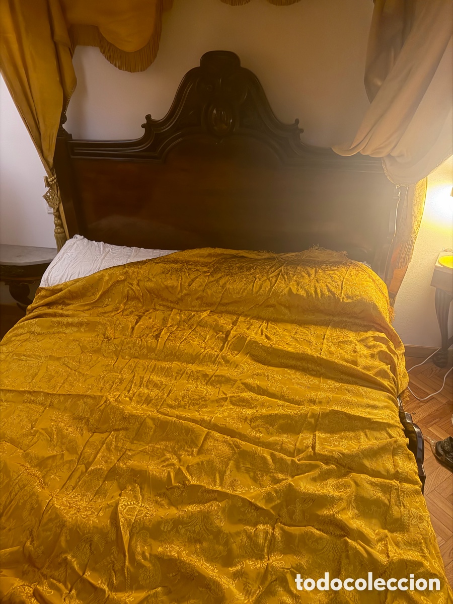 Antig&uuml;edades: espectacular cama de caoba con dosel - Foto 3