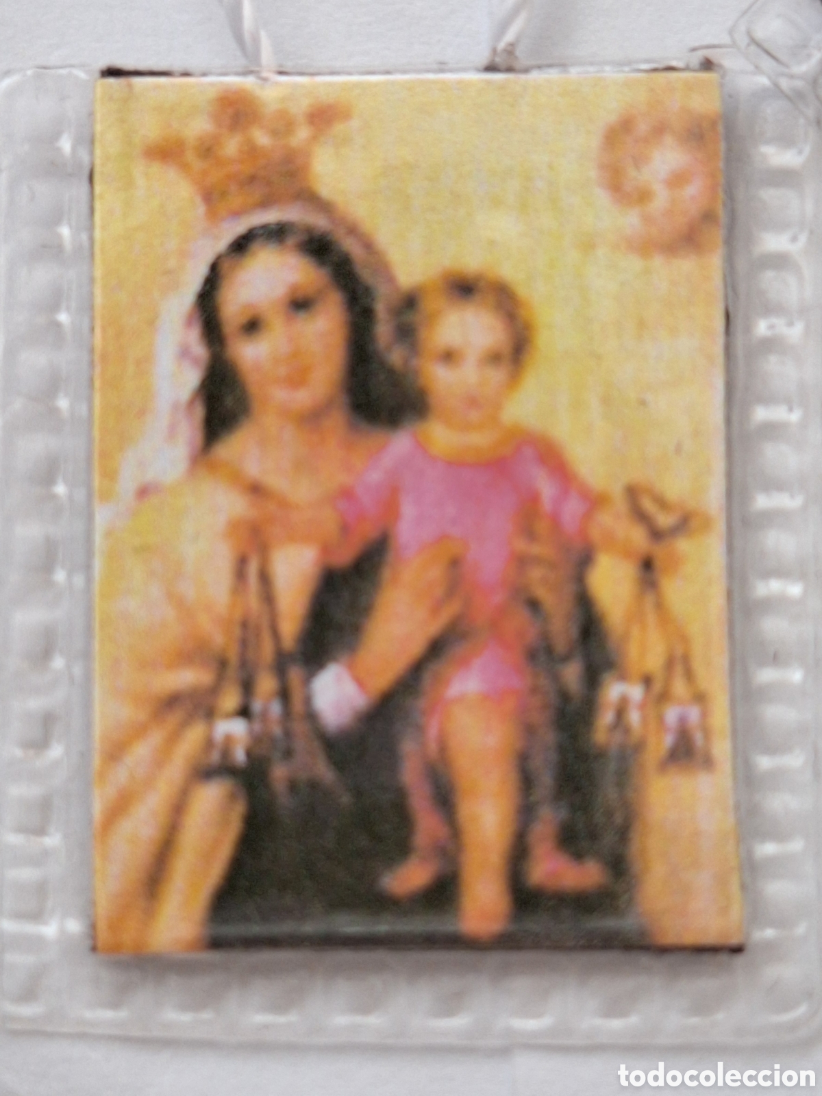 Antig&uuml;edades: Pequen̈os escapularios virgen del Carmen - Foto 2