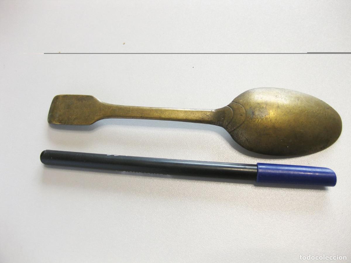 Antig&uuml;edades: Cuchara en bronce del s. XVIII. - Foto 6