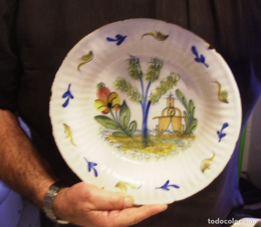 Antig&uuml;edades: PLATO CER&Aacute;MICA DE MANISES XIX - Foto 9