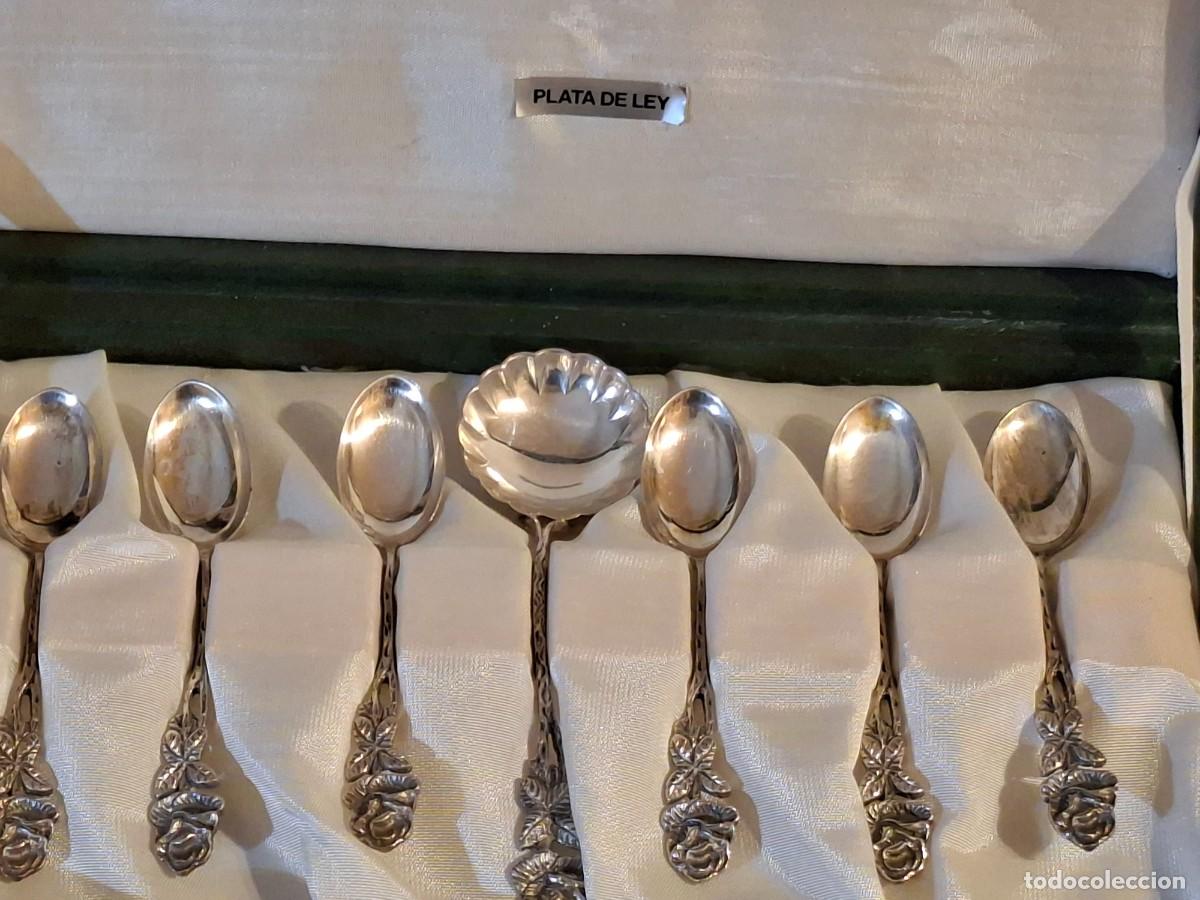 Antig&uuml;edades: Juego de cucharillas de plata con estuche - Foto 3