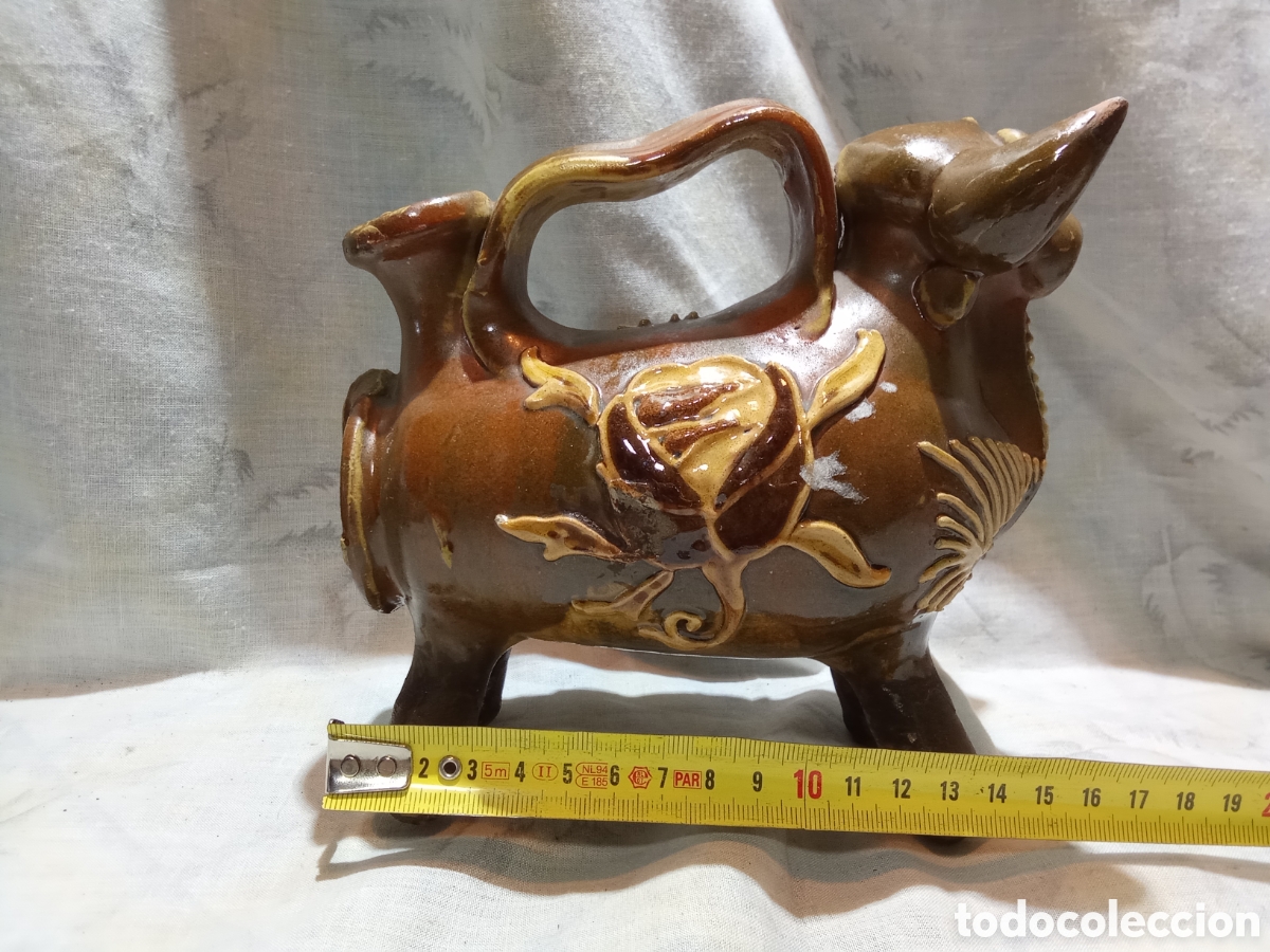 Antig&uuml;edades: BONITO TORO DE CER&Aacute;MICA - Foto 4