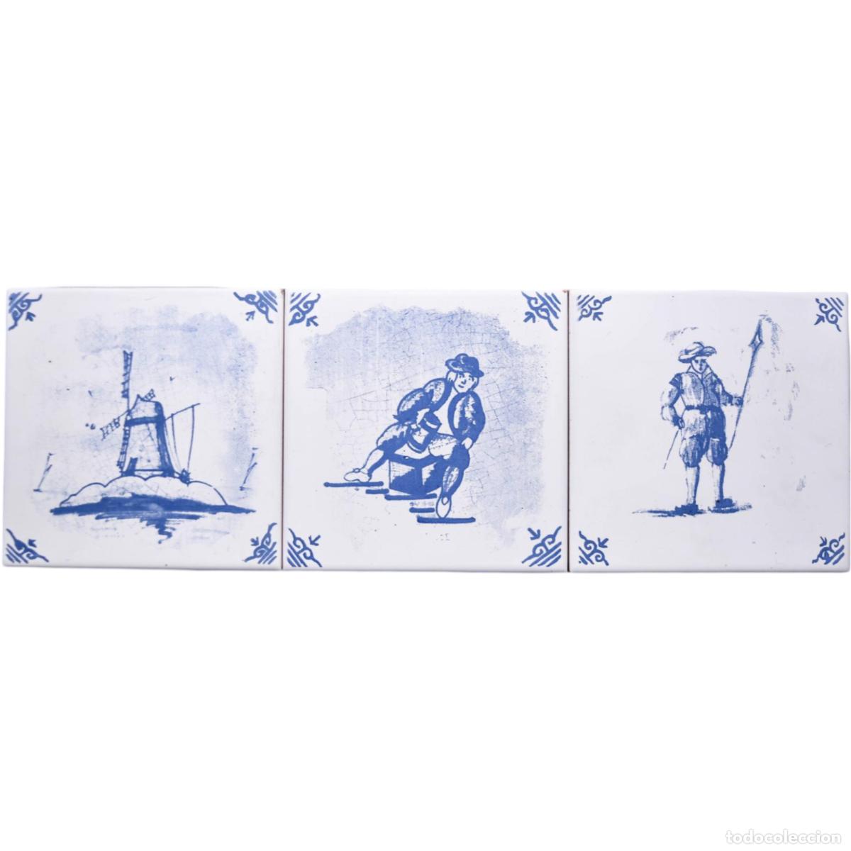 Antig&uuml;edades: Azulejos antiguos pintados - Foto 1