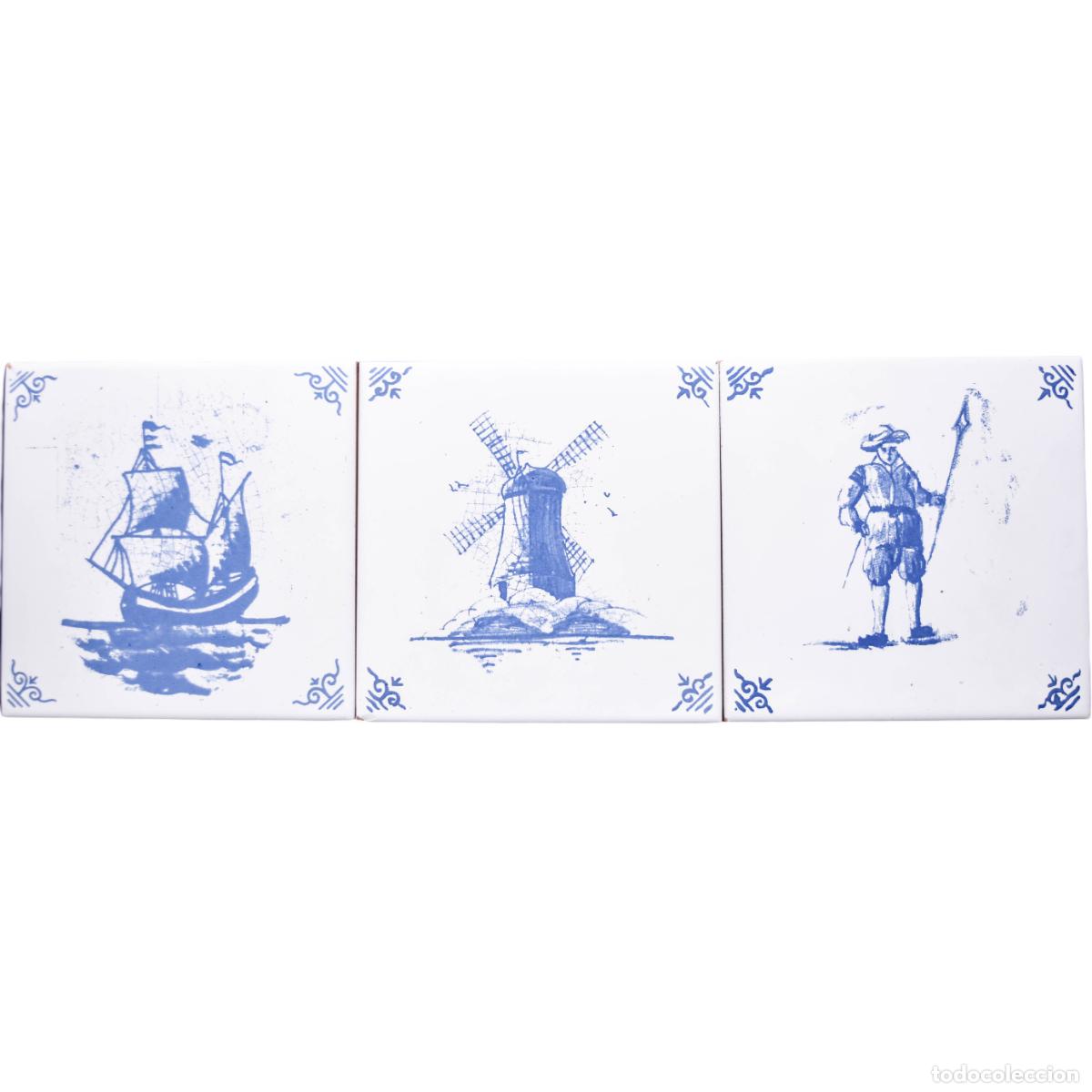 Antig&uuml;edades: Azulejos antiguos pintados - Foto 2