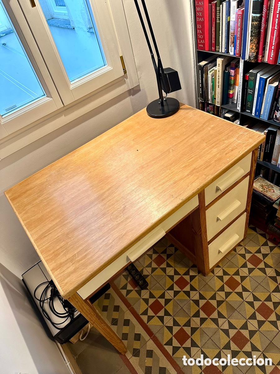 Antig&uuml;edades: Mesa de escritorio principios SXX - Foto 3