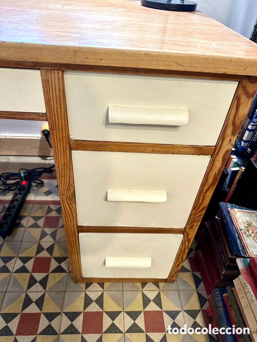 Antig&uuml;edades: Mesa de escritorio principios SXX - Foto 5