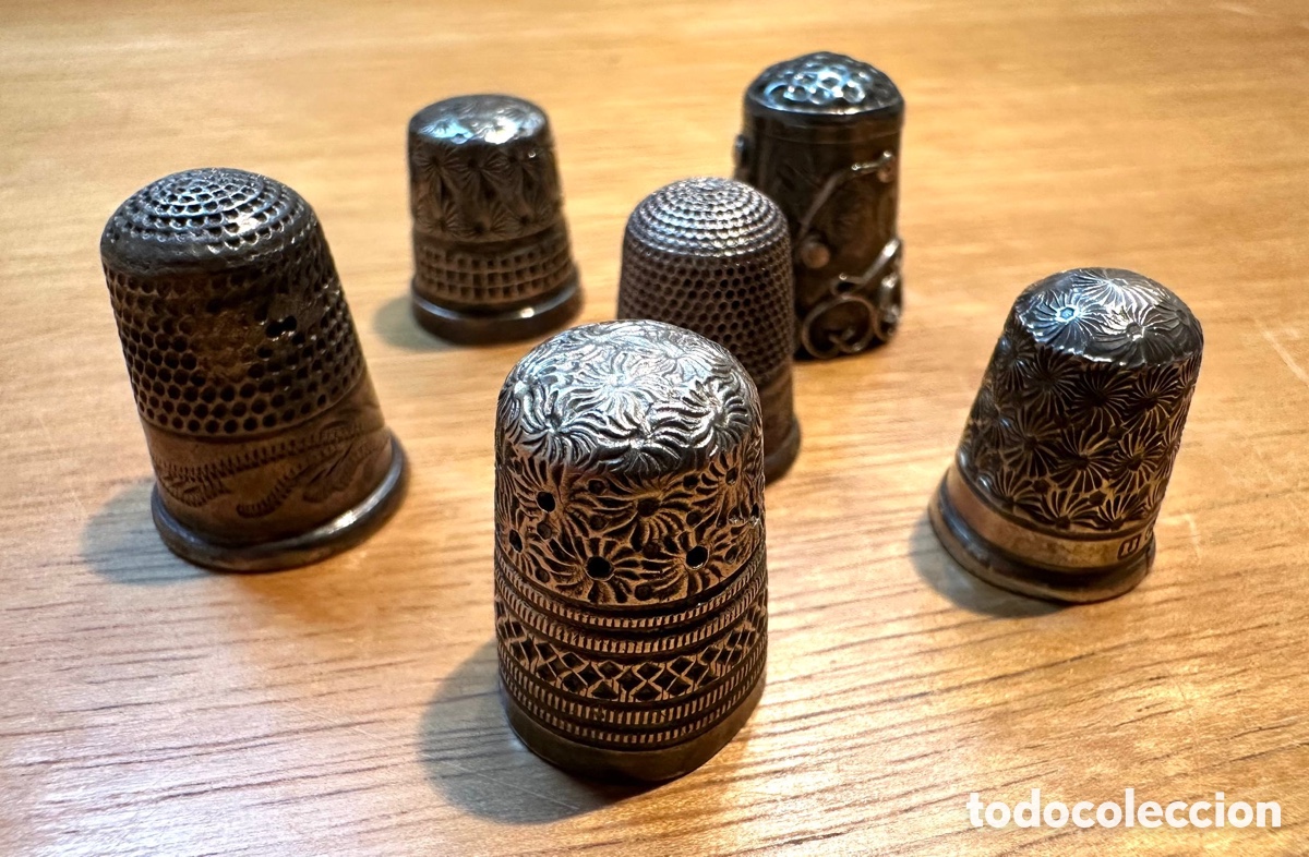 Antig&uuml;edades: Colecci&oacute;n dedales de plata SXVIII - Foto 2
