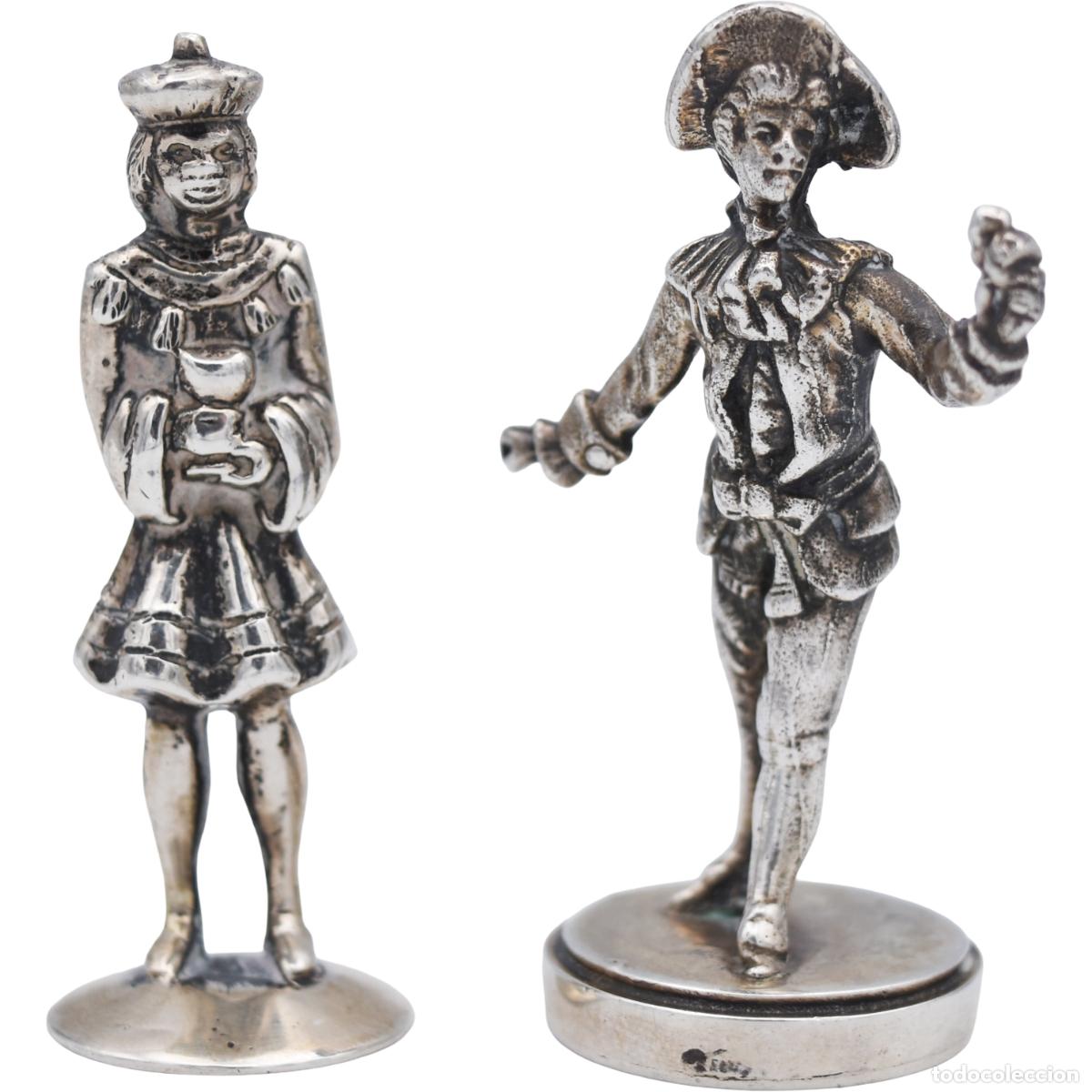 Antig&uuml;edades: Esculturas de plata - Noble y paje - Foto 2