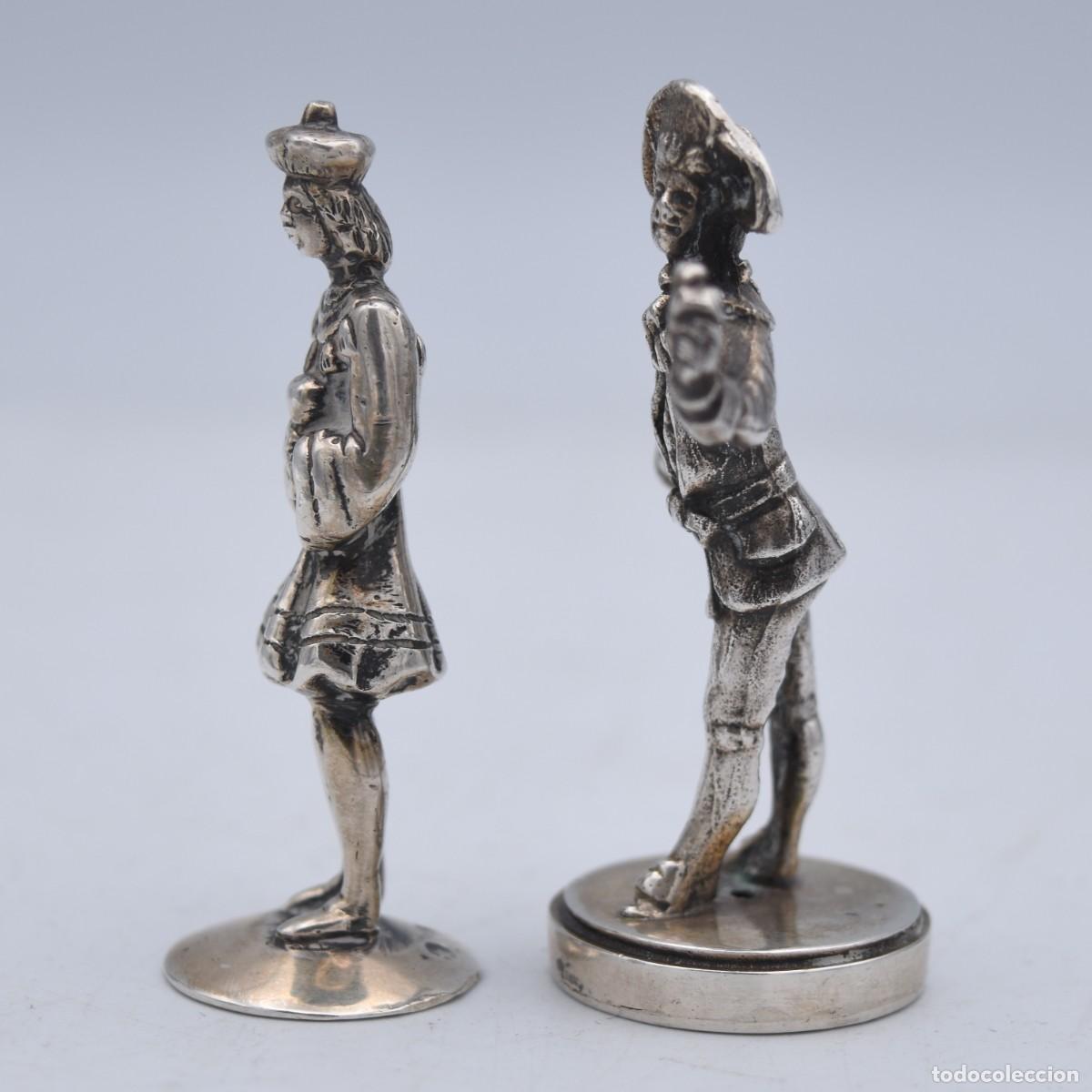 Antig&uuml;edades: Esculturas de plata - Noble y paje - Foto 6