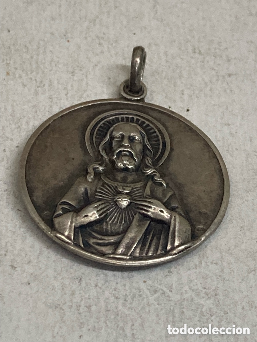 Antig&uuml;edades: Medalla de plata religiosa C420 - Foto 1