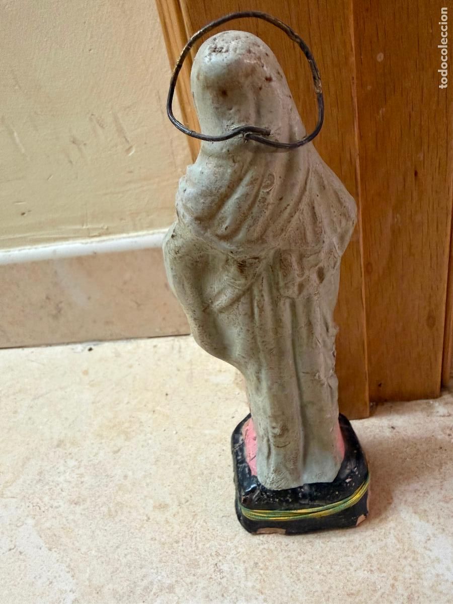 Antig&uuml;edades: Virgen sagrado coraz&oacute;n de barro - Foto 2