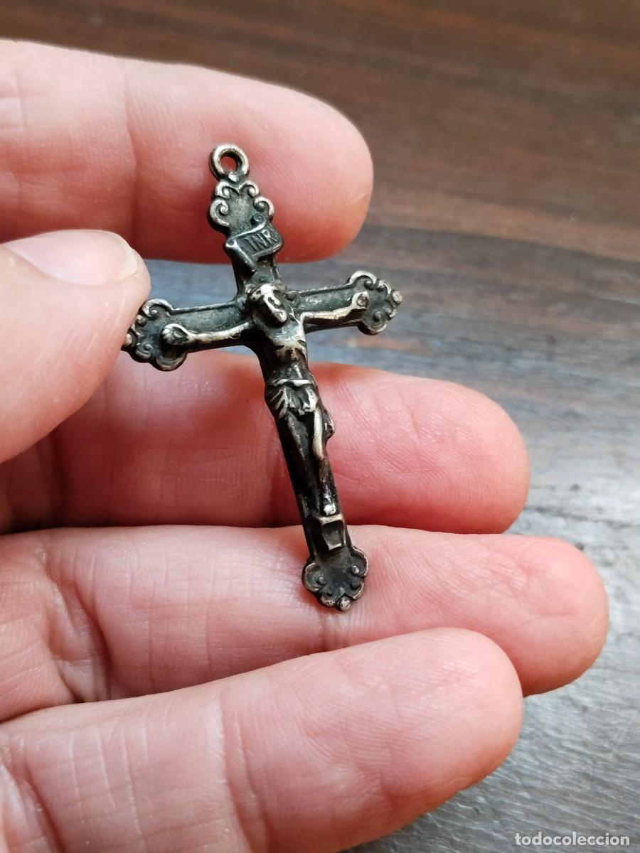Antig&uuml;edades: Antiguo Crucifijo en plata. Ver. - Foto 4