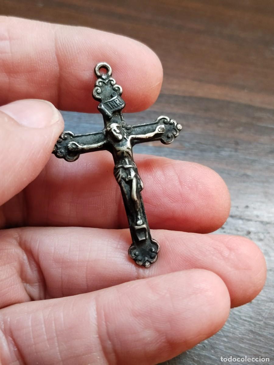 Antig&uuml;edades: Antiguo Crucifijo en plata. Ver. - Foto 5