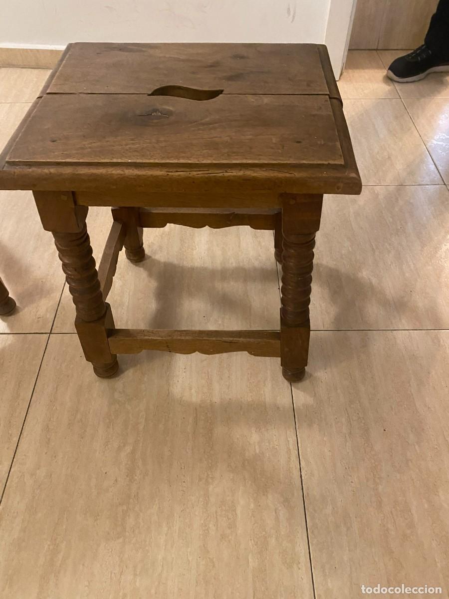 Antig&uuml;edades: 2 bancos castellanos madera maciza - Foto 2