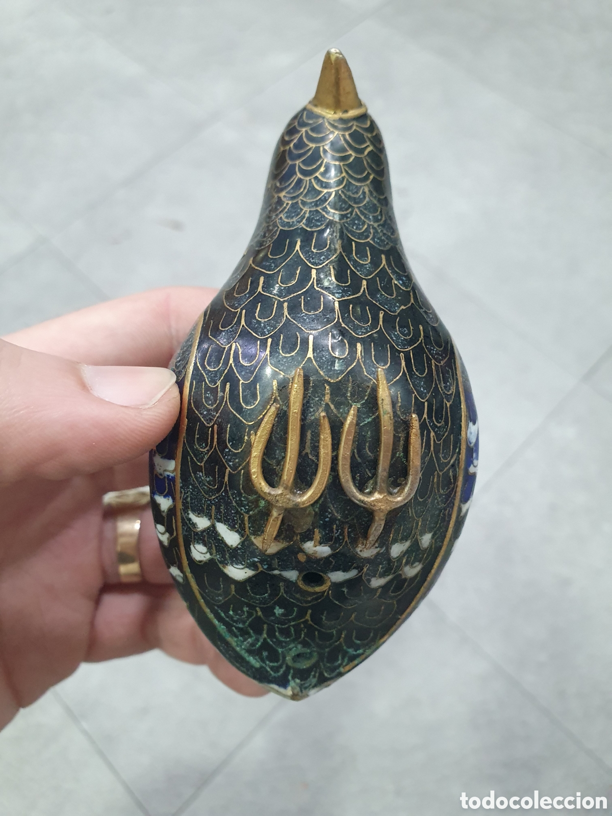 Antig&uuml;edades: Pato en Cloisonn&eacute;. (L91) - Foto 6