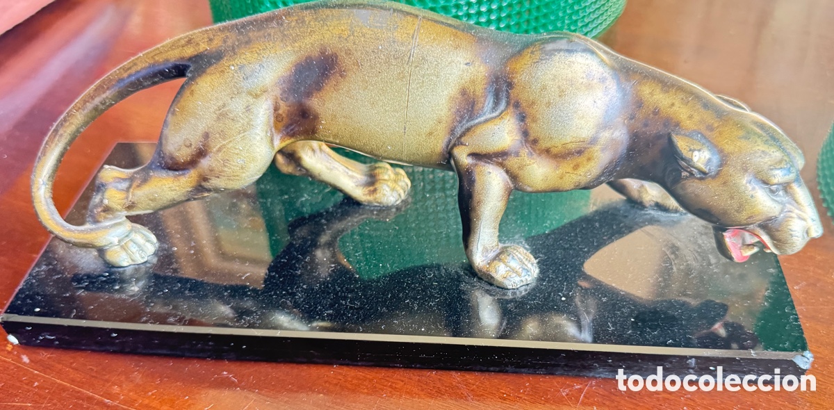 Antig&uuml;edades: Antigua pantera de bronce art d&eacute;co - Foto 4