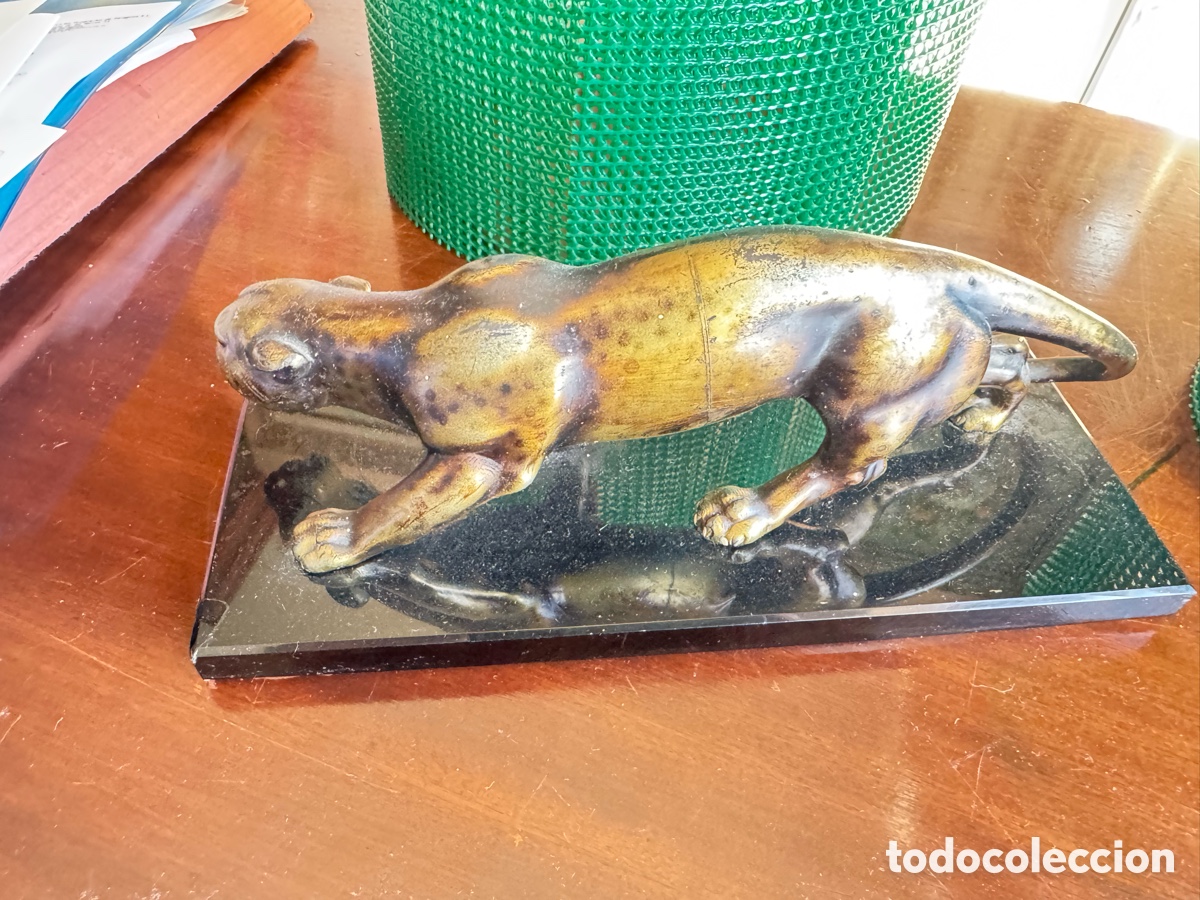 Antig&uuml;edades: Antigua pantera de bronce art d&eacute;co - Foto 1