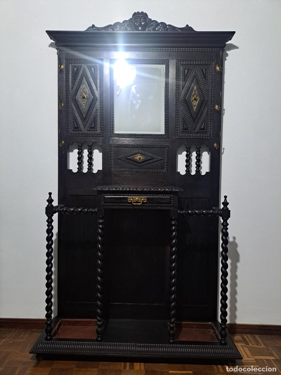 Antig&uuml;edades: Perchero de PALO SANTO - SIGLO XIX - Foto 1