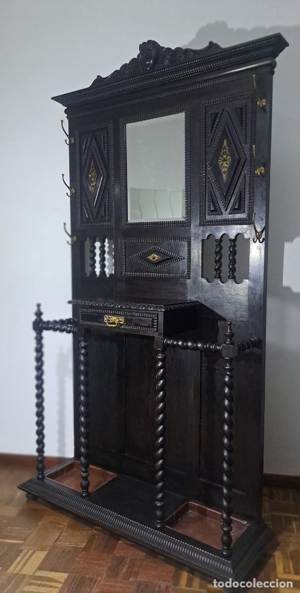 Antig&uuml;edades: Perchero de PALO SANTO - SIGLO XIX - Foto 2