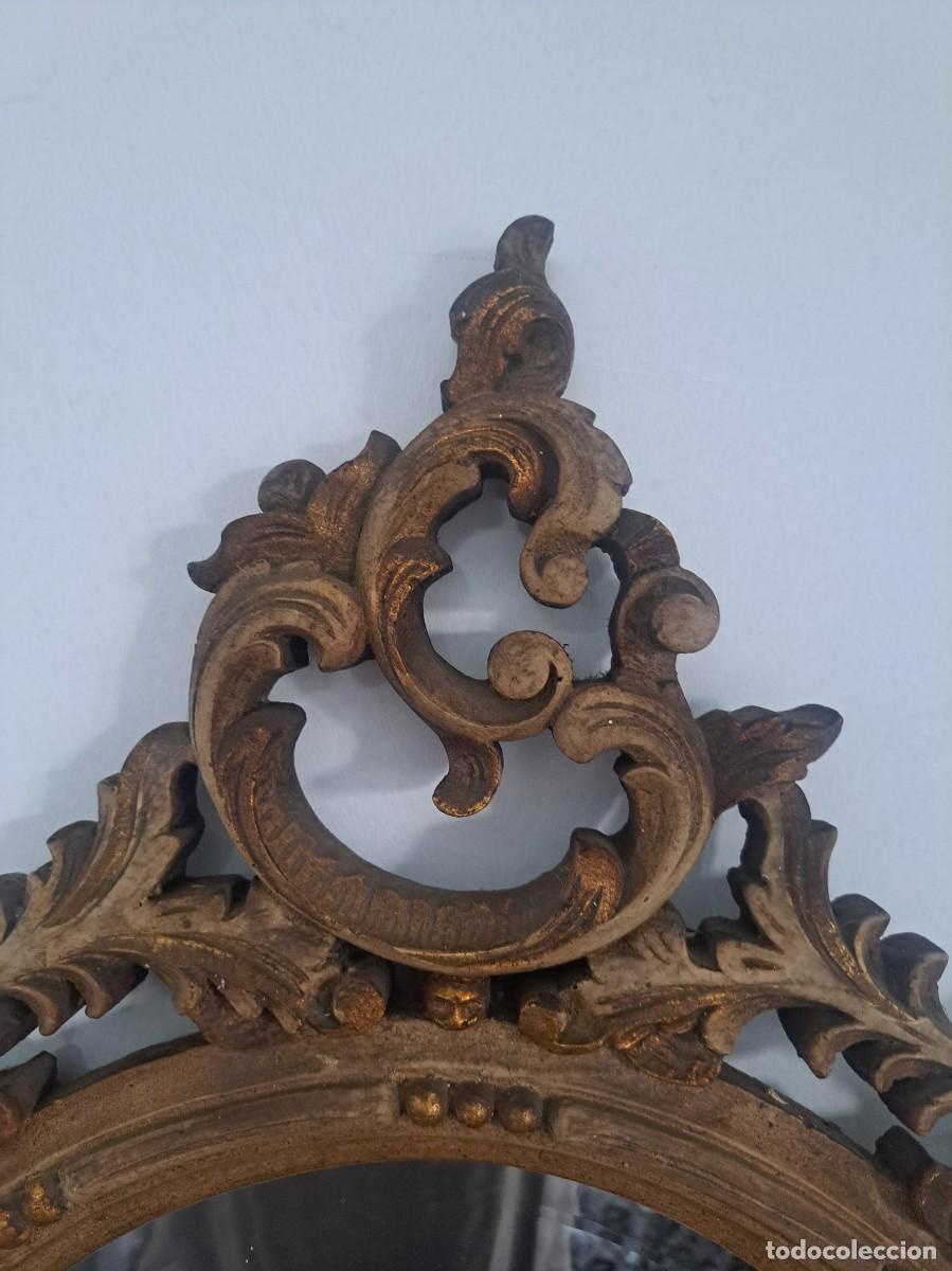 Antig&uuml;edades: CONSOLA CRED&Ecirc;NCIA COM ESPELHO EN MADERA TALLHADA - Foto 8