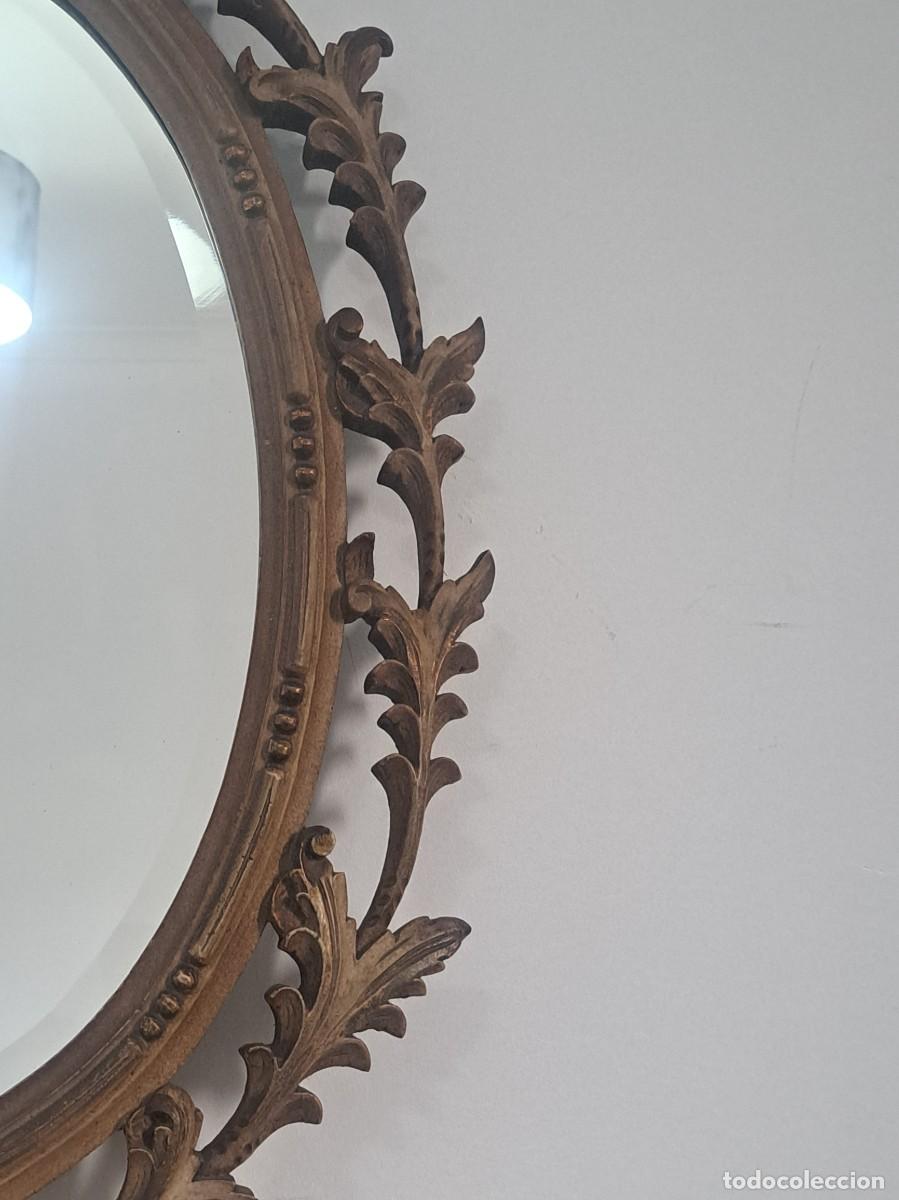 Antig&uuml;edades: CONSOLA CRED&Ecirc;NCIA COM ESPELHO EN MADERA TALLHADA - Foto 10