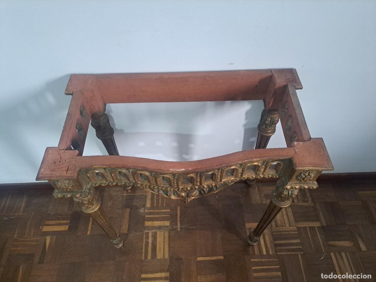 Antig&uuml;edades: CONSOLA CRED&Ecirc;NCIA COM ESPELHO EN MADERA TALLHADA - Foto 15
