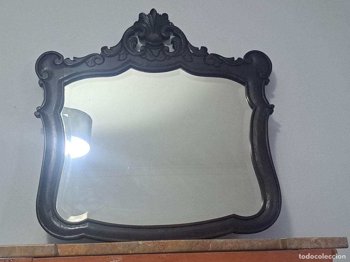 Antig&uuml;edades: Espejo antiguo de madera tallada - Foto 1