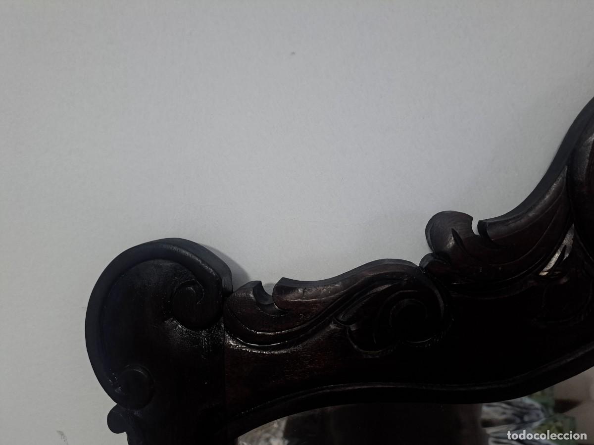 Antig&uuml;edades: Espejo antiguo de madera tallada - Foto 4