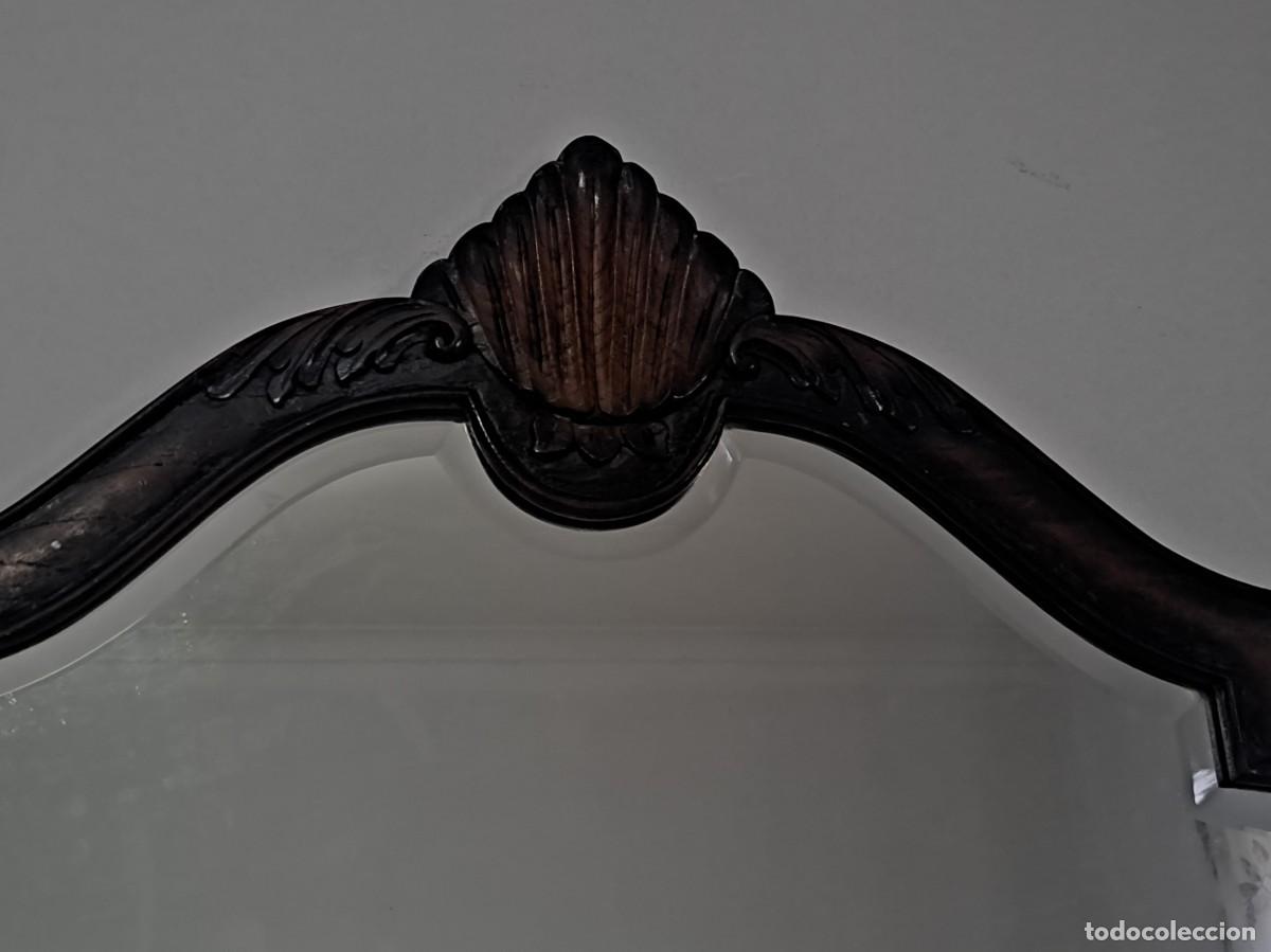 Antig&uuml;edades: Espejo antiguo de madera tallada - Foto 3