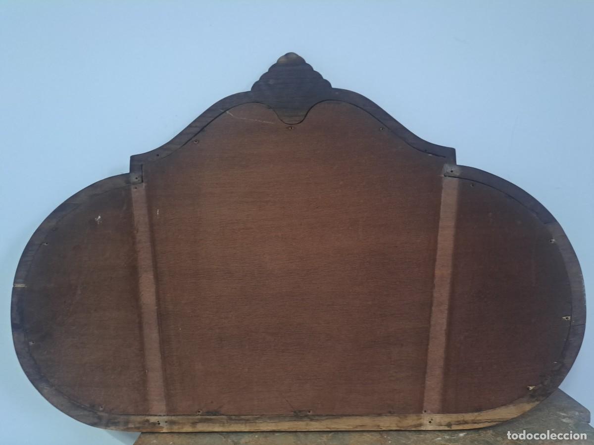 Antig&uuml;edades: Espejo antiguo de madera tallada - Foto 5