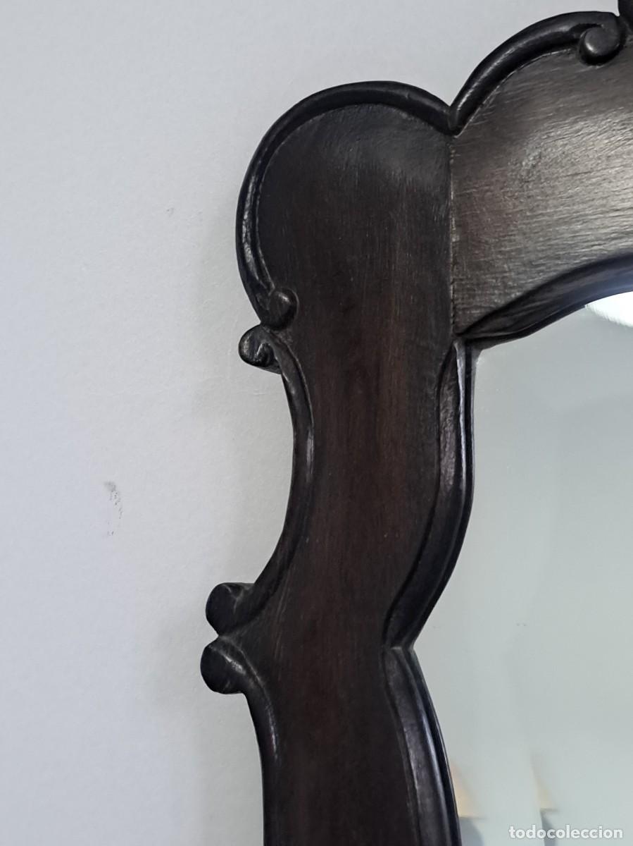 Antig&uuml;edades: Espejo antiguo de madera tallada - Foto 2