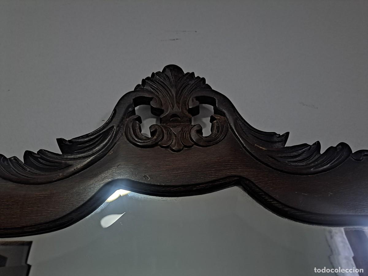 Antig&uuml;edades: Espejo antiguo de madera tallada - Foto 3