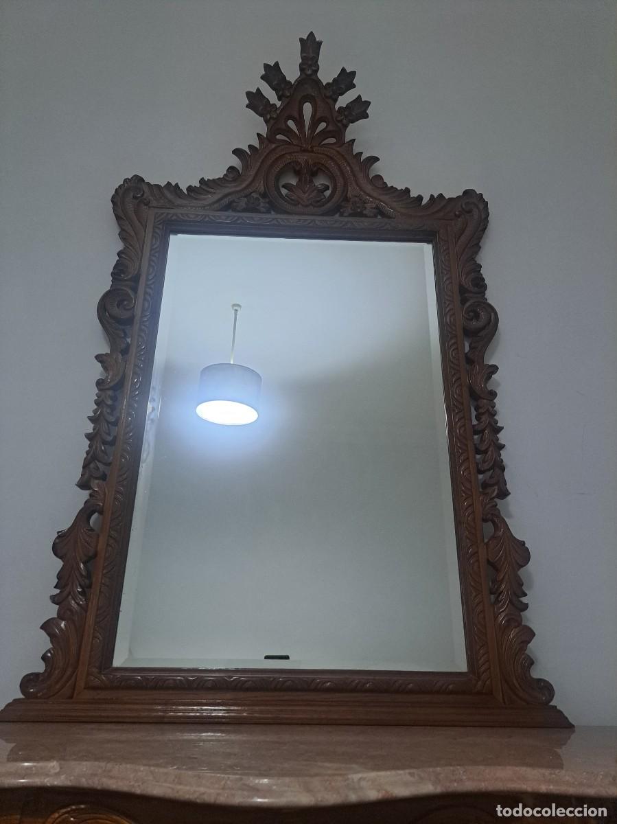 Antig&uuml;edades: CONSOLA Y ESPEJO DE MADERA TALLADA - Foto 5