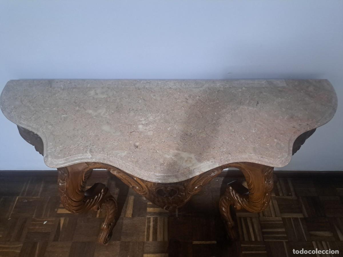 Antig&uuml;edades: CONSOLA Y ESPEJO DE MADERA TALLADA - Foto 12