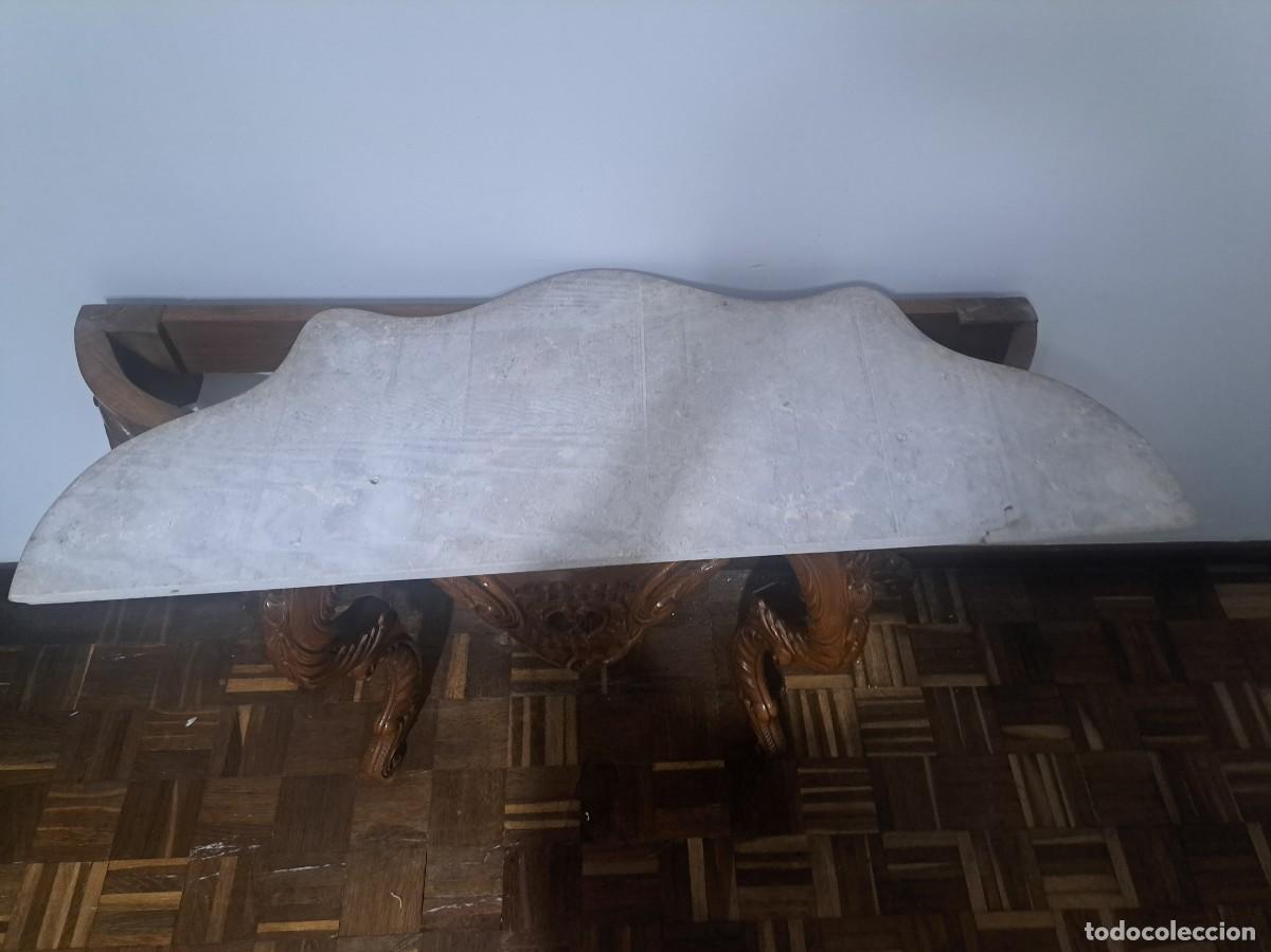 Antig&uuml;edades: CONSOLA Y ESPEJO DE MADERA TALLADA - Foto 13
