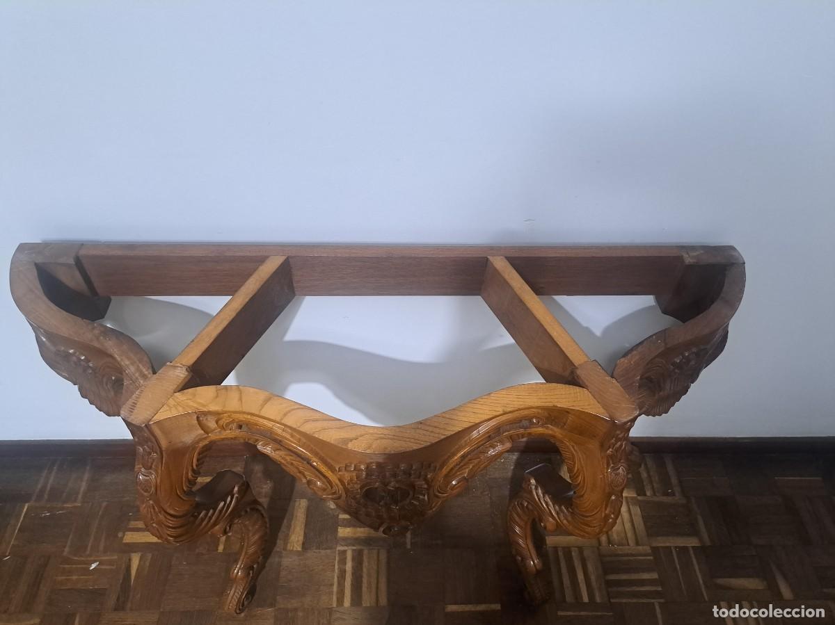 Antig&uuml;edades: CONSOLA Y ESPEJO DE MADERA TALLADA - Foto 14