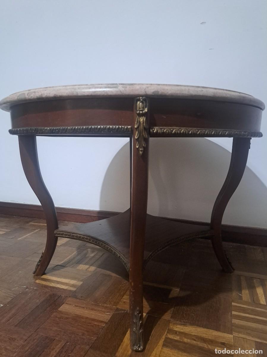 Antig&uuml;edades: MESA IMPERIO - MADERA, M&Aacute;RMOL Y BRONCE - Foto 1